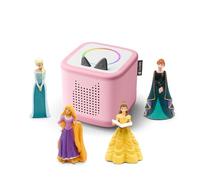 Toniebox 2 Audio Player Disney Princess Bundle for Kids 3+ with Elsa, Anna (Frozen), Belle, and Tangled - Cloud Pink