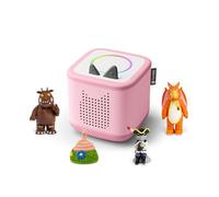 Toniebox 2 Audio Player Julia Donaldson Bundle for Kids 3+ with Gruffalo, Zog, Highway Rat, and Superworm - Cloud Pink