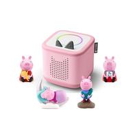 tonies Toniebox 2 Bundle Incl. 4 Tonies: Peppa Pig - George Pig, Peppa’s Bedtime Stories, Peppa Pig - Learn with Peppa, Peppa Pig - On the Road with Peppa, Cloud Pink