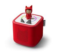 Toniebox 2 Starter Set, Speech Boosting Educational Toy for Toddlers Certified 1+, Screen-Free Audio Player with Creative Tonie Rubie - Red
