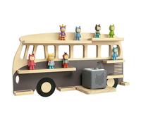 Toniebox shelf, Tonies wall shelf, Tonies figure shelf, magnetic, wooden bus