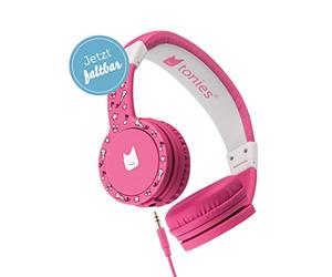 tonies Headphones, Adjustable & Foldable Children's Headphones with Volume Limiter, Over-Ear Headphones with Cable and Padded Headbands, Pink