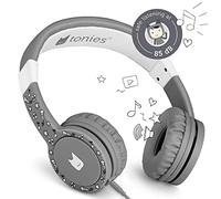 tonies Kids Headphones Wired for Toniebox, Kid-Safe Volume-Limiting Cushioned Over Ear Headphones for Listening to Audiobooks, 1.2m Cable and 3.5mm Jack, Grey