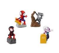 tonies Marvel Spidey Bundle featuring Spidey, Spin Miles Morales, Ghost Spider & Black Panther, for use with Toniebox
