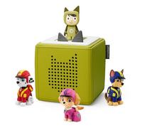 tonies PAW Patrol Jungle Pups Green Toniebox Bundle Incl. 1 Creative Tonie and 3 Tonie Characters: Jungle Pups Chase, Marshall,Skye, Kids Gifts and Kids Music Player.