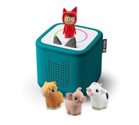 tonies Toniebox 2 Pack Story Box for Children 1 to 9 Years, Sturdy & Easy to Use, My First on the Farm, Ocean Green