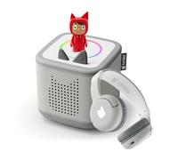 tonies Toniebox 2 Pack Story Box for Children 1 to 9 Years, Sturdy & Easy to Use, Travel, Moon Grey
