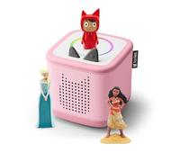 tonies Toniebox 2 Pack Story Box for Children 1 to 9 Years, Sturdy & Easy to Use, with Moana, Elsa, Pink