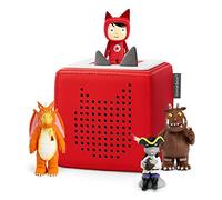 tonies Toniebox Bundle Incl. 1 Creative and 3 Characters: Zog, Highway Rat & More, Kids Gifts, Screen-Free Audiobooks and Kids Music Player, Early Learning Toys, Red