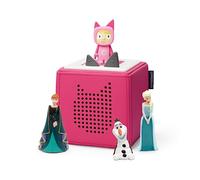 tonies Toniebox Disney Frozen Bundle Incl. 1 Creative 3 Elsa, Olaf, and Anna, Kid's Gifts, Screen-Free Music Player for Kids, Early Development & Activity Toys, Pink