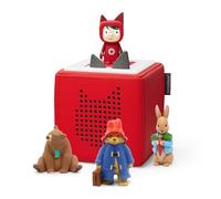 tonies Toniebox Favourites Bundle Incl. 1 Creative 3 content, We're going on a bear hunt, Paddington, Peter Rabbit, Screen-Free Music Player for Kids, Early Development & Activity Toys, Red