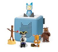 tonies Toniebox Julia Donaldson Bundle including 1 Creative & 4 Gruffalo, Gruffalos Child, Stick Man & Highway Rat, Blue