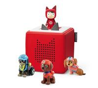 tonies Toniebox Paw Patrol Bundle Incl. 1 Creative and 3 Characters: Rex, Zuma and Liberty, Kids Gifts, Screen-Free Audiobooks and Kids Music Player, Early Development & Activity Toys, Red