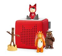 tonies Toniebox Starter Set Bundle Incl. 1 Creative 3 Characters: The Gruffalo, Stick Man, and Zog, Audiobooks and Music Player Speaker for Kids, Screenfree Wireless Speaker, Red