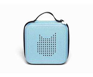 tonies Transporter audio figures, transport bag with zip for up to 20, suitable for Toniebox in light blue, 17.5 x 17.5 cm