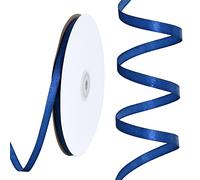 TONIFUL 1/4 Inch x 100yds Navy Blue Satin Ribbon, Thin Solid Color Satin Ribbon for Gift Wrapping, Crafts, Hair Bows Making, Wedding Party Decoration, Invitation Cards, Floral Bouquets