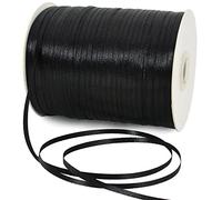 TONIFUL 1/8 Inch x 870 Yards Black Thin Solid Satin Ribbon Giant Spool Polyester Fabric Ribbons for Crafts Hanging Tags Invitation Card Balloons Bouquet Hair Gift Wrapping Party Decoration