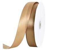 TONIFUL 1 Inch x 100yds Gold Satin Ribbon, Thin Solid Color Satin Ribbon for Gift Wrapping, Crafts, Hair Bows Making, Wedding Party Decoration, Invitation Cards, Floral Bouquets, Christmas