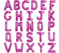 TONIFUL 16 Inch Letter Balloons 52 Pieces Rose Red Letter A-Z Balloons,Custom Phrase Mylar Foil Alphabet Letter DIY Personalized Phrase Banner for Birthday Anniversary Celebration Graduation Party