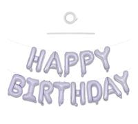 TONIFUL 16 Inch Light Purple Happy Birthday Foil Balloons