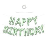 TONIFUL 16 Inch Sage Green Happy Birthday Foil Balloons