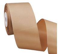 TONIFUL 2 Inch x 25 Yards Wide Gold Satin Ribbon Solid Fabric Ribbon for Gift Wrapping Crafts Chair Sash Eternal Flower Invitation Cards Hair Bows Sewing Party Wedding Decoration