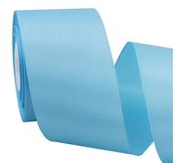 TONIFUL 2 Inch x 25 Yards Wide Light Blue Satin Ribbon Solid Fabric Ribbon for Gift Wrapping Crafts Chair Sash Eternal Flower Invitation Cards Hair Bows Sewing Party Wedding Decoration