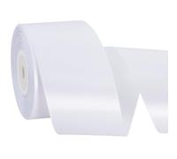 TONIFUL 2 Inch x 25 Yards Wide White Satin Ribbon Solid Fabric Ribbon for Gift Wrapping Crafts Chair Sash Eternal Flower Invitation Cards Hair Bows Sewing Party Wedding Decoration