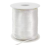 TONIFUL 2mm x 110 Yards Cream White Nylon Cord Satin String for Bracelet Jewelry Making Rattail Macrame Waxed Trim Cord Necklace Bulk Beading Thread Kumihimo Chinese Knot Craft