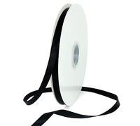 TONIFUL 3/8 Inch x 100 Yards Black Thin Satin Ribbons Solid Fabric Ribbon Roll for Gift Wrapping Invitation Floral Hair Balloons Craft Sewing Party Wedding Popsicles Decoration (Pack of 6)