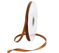 TONIFUL 3/8 Inch x 100yds Copper Brown Satin Ribbon Thin Solid Fabric Ribbons Roll for Gift Wrapping Invitation Floral Hair Balloons Craft Sewing Party Wedding Decoration Valentine's Day Bouquet