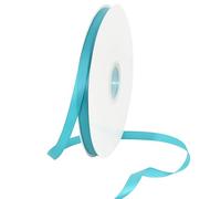 TONIFUL 3/8 Inch x 100yds Deep Sky Blue Satin Ribbon Thin Solid Fabric Ribbons Roll for Gift Wrapping Invitation Floral Hair Balloons Craft Sewing Party Wedding Decoration Valentine's Day Bouquet