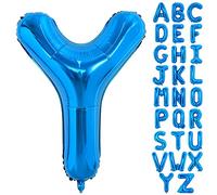 TONIFUL 40 Inch Giant Blue Letter Y Balloons, Foil Mylar Big Balloons for Birthday Party Anniversary Decorations