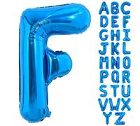 TONIFUL 40 Inch Large Blue Letter F Balloon - Giant Alphabet Foil Mylar for Birthday Party Anniversary Supplies Decorations