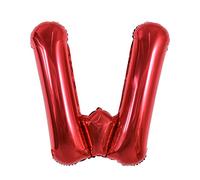 TONIFUL 40 Inch Large Bright Red Letter Balloons A-Z, Giant Jumbo Helium Foil Mylar Big Letter W Balloons for Birthday Party Anniversary Wedding Decorations