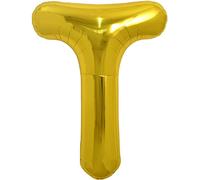 TONIFUL 40 Inch Large Gold Letter T Balloons, Foil Mylar Big Balloons for Birthday Party Anniversary Supplies Decorations