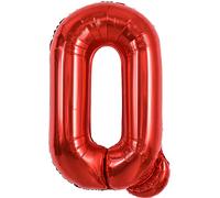 TONIFUL 40 Inch Large Light Red Letter Q Balloons - Helium Filled, Foil Mylar Big Balloons for Birthday Party & Anniversary Decorations