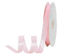 TONIFUL 5/8 Inch x 100yds Pink Satin Ribbon Thin Solid Frabic Ribbons for Sewing, Craft, Bows Making, Gift Wrapping, Invitation Cards, Wedding Party Valentine's Decor