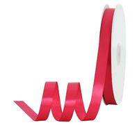 TONIFUL 5/8 Inch x 100yds Rose Red Satin Ribbon Thin Solid Frabic Ribbons for Sewing, Craft, Bows Making, Gift Wrapping, Invitation Cards, Wedding Party Valentine's Decor