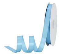 TONIFUL 5/8 Inch x 100yds Sky Blue Satin Ribbon Thin Solid Frabic Ribbons for Sewing, Craft, Bows Making, Gift Wrapping, Invitation Cards, Wedding Party Valentine's Decor