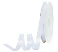 TONIFUL 5/8 Inch x 100yds White Satin Ribbon Thin Solid Frabic Ribbons for Sewing, Craft, Bows Making, Gift Wrapping, Invitation Cards, Wedding Party Valentine's Decor