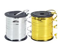 TONIFUL 500 Yards Curling Ribbon-Balloon Ribbon-Balloon String for Art&Craft Decor,Gift Wrapping,Ribbons and Bows for Christmas New Year Birthday Gifts Graduation Supplies (Shiny Gold and Silver)