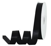 TONIFUL 7/8 Inch x 100yds Black Satin Ribbon Thin Solid Frabic Ribbons for Gift Wrapping, DIY Crafts Bows, Invitations, Floral Bouquets, Christmas Wedding Party Valentine's Decor