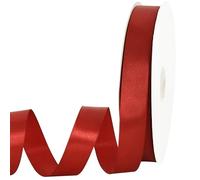 TONIFUL 7/8 Inch x 100yds Rust Satin Ribbon Thin Solid Frabic Ribbons for Gift Wrapping, DIY Crafts Bows, Invitations, Floral Bouquets, Christmas Wedding Party Valentine's Decor