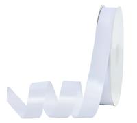 TONIFUL 7/8 Inch x 100yds White Satin Ribbon Thin Solid Frabic Ribbons for Gift Wrapping, DIY Crafts Bows, Invitations, Floral Bouquets, Christmas Wedding Party Valentine's Decor