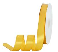 TONIFUL 7/8 Inch x 100yds Yellow Satin Ribbon Thin Solid Frabic Ribbons for Gift Wrapping, DIY Crafts Bows, Invitations, Floral Bouquets, Christmas Wedding Party Valentine's Decor