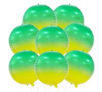 TONIFUL 8Pcs 22Inch Large Colorful Green 4D Giant Round Foil Balloon 4D Metallic Mylar Sephere Balloons for Christmas New Year Birthday Party Graduation Wedding Bridal Shower Decoration Supplies