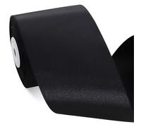 TONIFUL Black Satin Ribbon 3 Inch X 25yds Solid Silk Ribbons for Gift Wrapping, Craft, Floral Bouquets, Valentine's Day Christmas Decoration，Birthday Gift Wrapping, Wedding Decoration