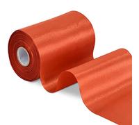 TONIFUL Copper Wide Satin Ribbon - 100mm x 20m Brown Satin Ribbons Solid Fabric Ribbons for Gift Wrapping Christmas Tree Wedding Car Chair Pageant Sashes Grand Opening Festival Party Decor