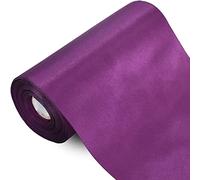 TONIFUL Purple Wide Satin Ribbon - 150mm x 20m Purple Satin Ribbons Solid Fabric Ribbons for Gift Wrapping Halloween Tree Wedding Car Chair Pageant Sashes Grand Opening Festival Party Decor